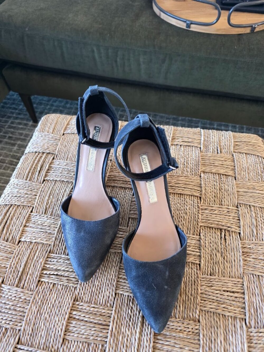 Audrey Brooke Leather Ankle Strap